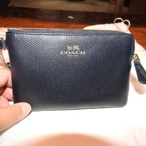 Coach leather wristlet  brand new